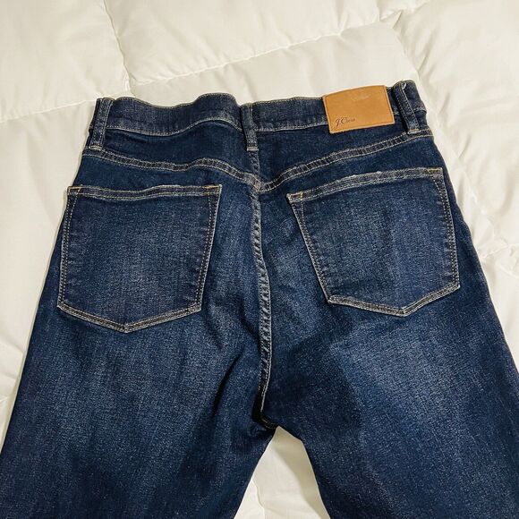 J.Crew Lookout High Rise Skinny Jeans Dark Wash Size 28x29 - Picture 6 of 9